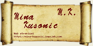Mina Kusonić vizit kartica